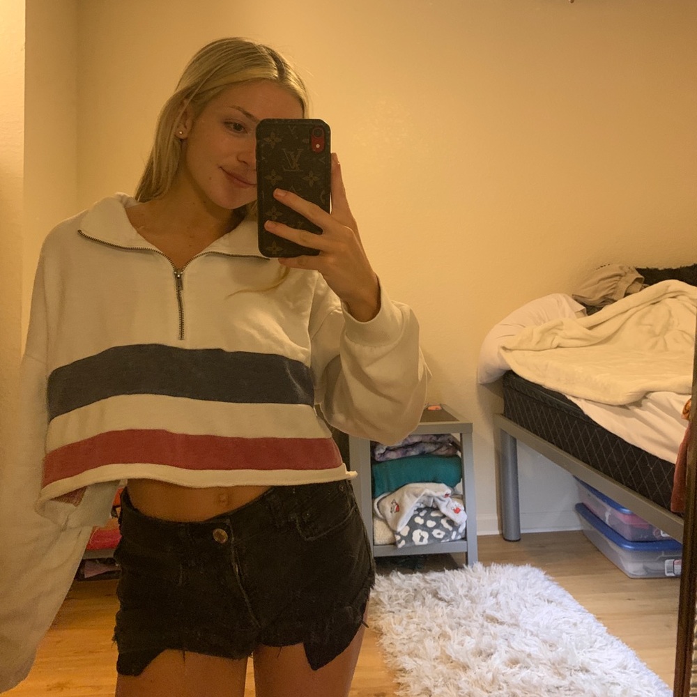 Pacsun striped crop jacket